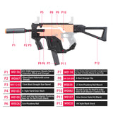 JGCWorker STF-W004-6 F Style KRISS Vector Mod Kits Set for Nerf N-Strike Elite Stryfe Blaster - Nerf Mod Kits -Worker Mod Kits