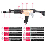 JGCWorker STF-W001 AK-12 A Style Mod Kits Set With Black Adaptor for Nerf N-Strike Elite Stryfe Blaster - Nerf Mod Kits -Worker Mod Kits